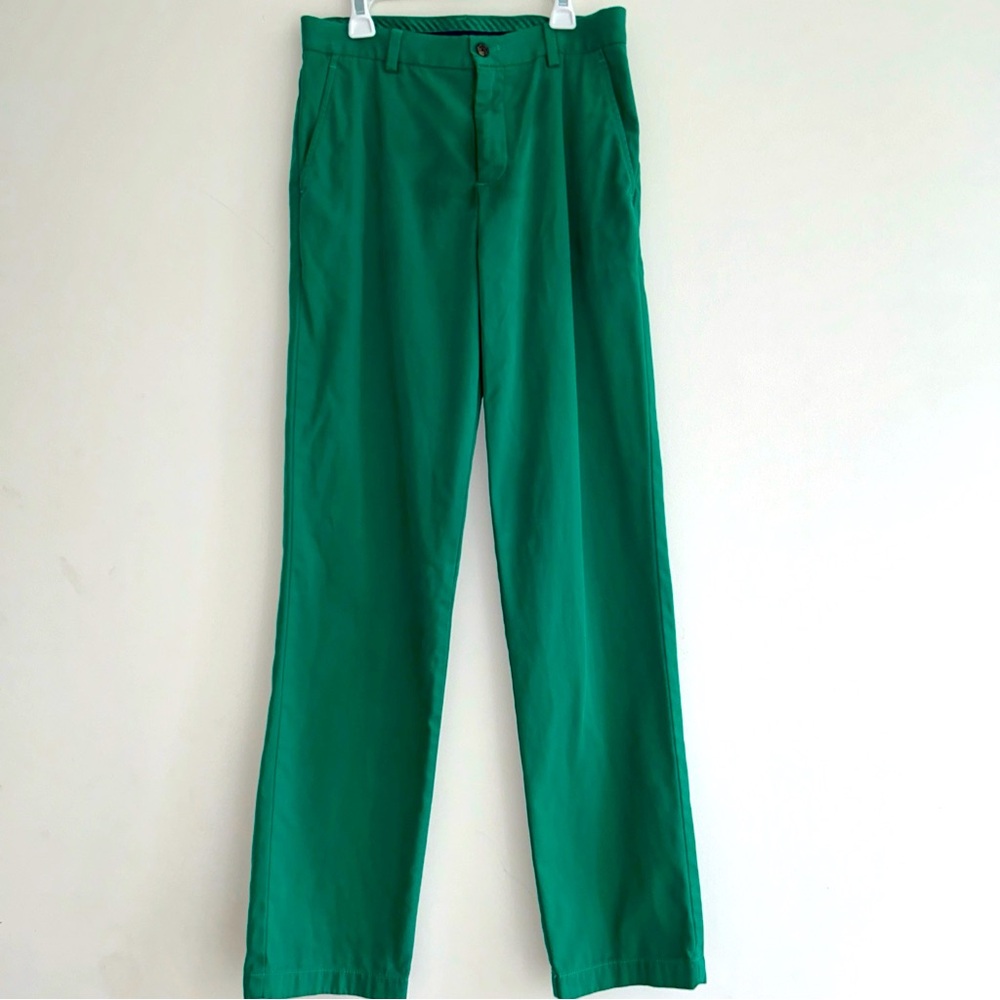 Brooks Brothers Boys Cotton Twill Chino Pants Holiday Christmas Holly Green 16